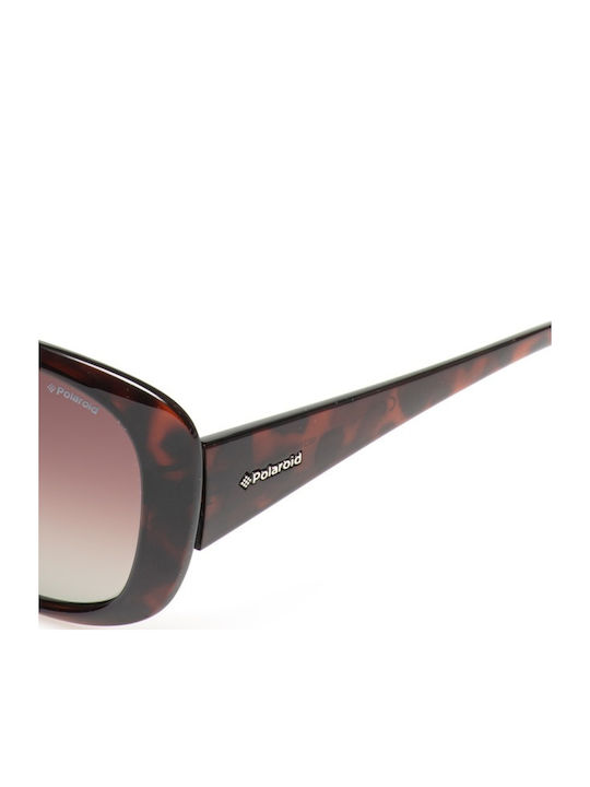 Polaroid Women's Sunglasses with Brown Plastic Frame and Brown Polarized Lens P8317 0BM/LA
