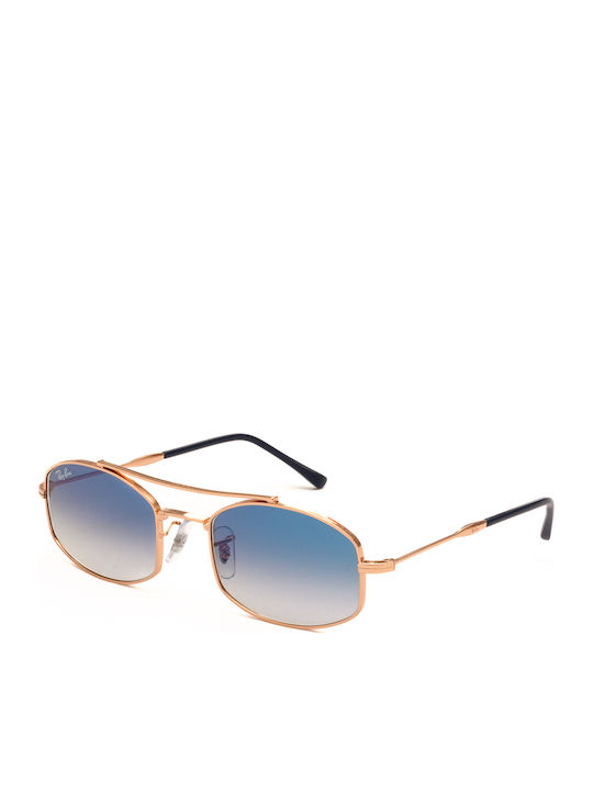 Ray Ban Unisex Γυαλιά Ηλίου με Ροζ Χρυσό Μεταλλικό Σκελετό και Μπλε Ντεγκραντέ Φακό RB3719 92623F