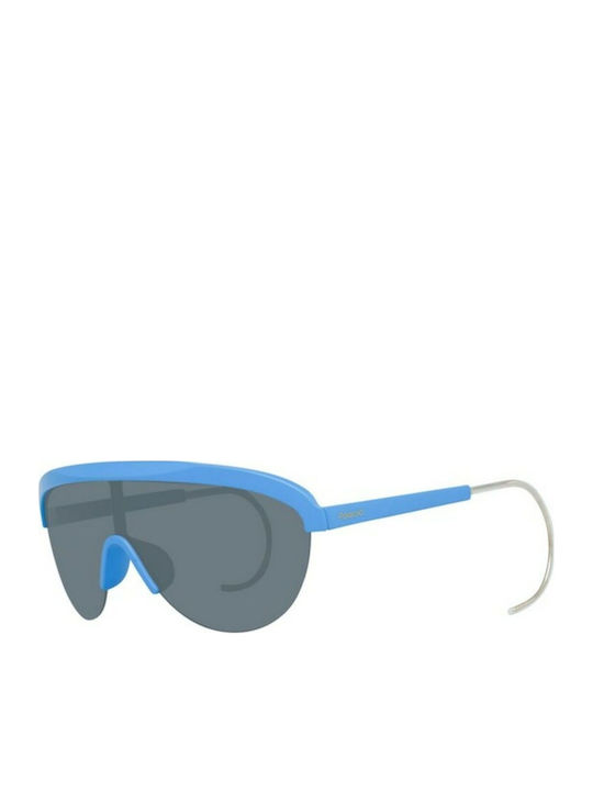 Polaroid Men's Sunglasses with Blue Frame and Black Polarized Lens PLD6037/S RCT/99