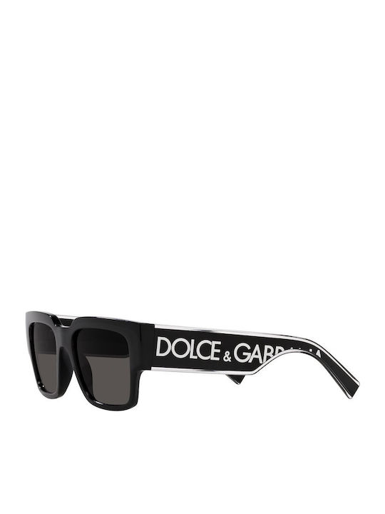 Dolce & Gabbana Мъжки Слънчеви Очила с Черна Пластмасова Рамка и Сиви Стъкла DG6184 501/87