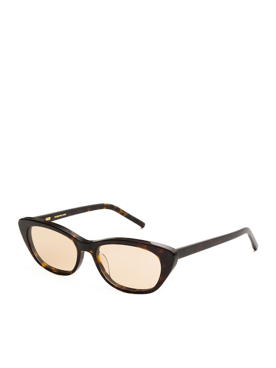 Kaleos Women's Sunglasses with Brown Tartaruga Plastic Frame and Brown Lens COBB 2