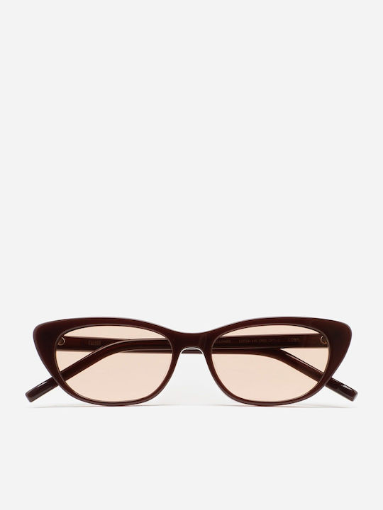 Kaleos Women's Sunglasses with Brown Tartaruga Plastic Frame and Brown Lens COBB 2