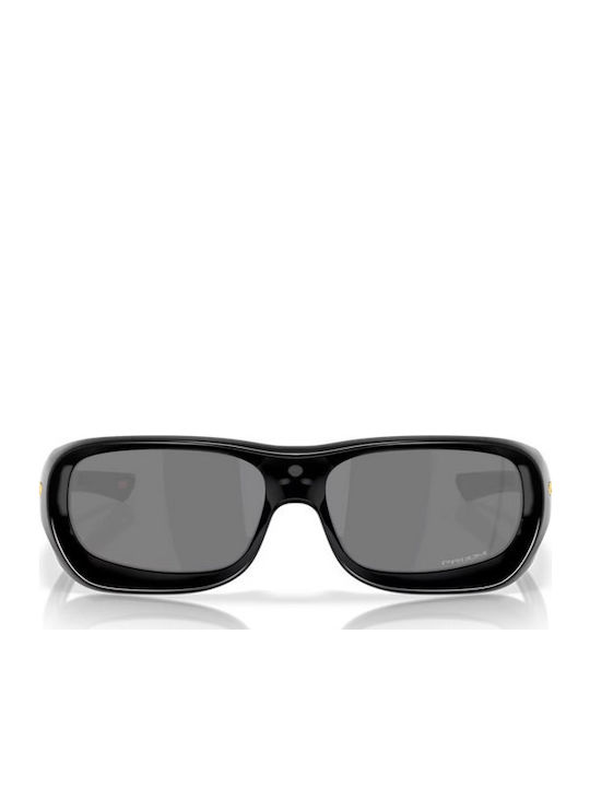 Men's Sunglasses with Black Glossy Horn-Rimmed Frame