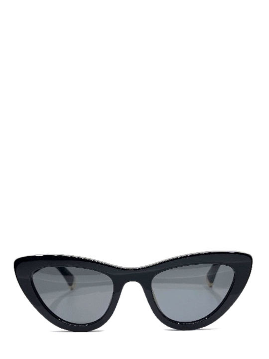 Oscar & Frank The Duomo Damen Sonnenbrille mit Schwarz Kunststoff Gestell und Schwarz Linse