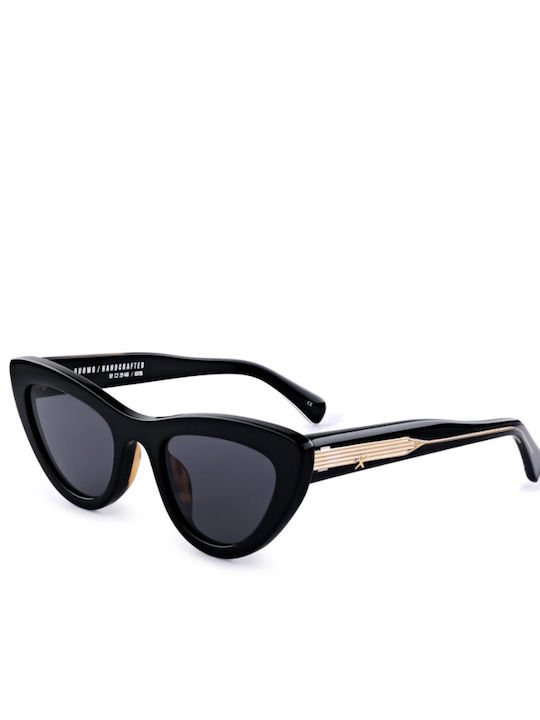 Oscar & Frank The Duomo Damen Sonnenbrille mit Schwarz Kunststoff Gestell und Schwarz Linse