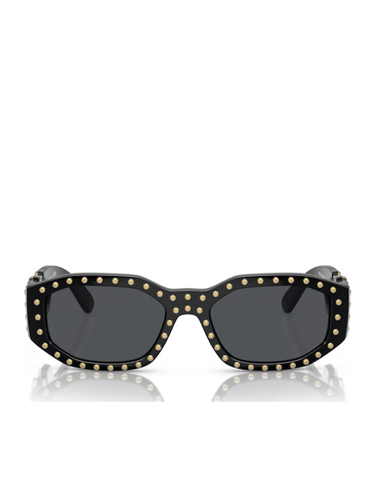 Versace Unisex Γυαλιά Ηλίου με Μαύρο Κοκκάλινο Σκελετό και Γκρι Φακό