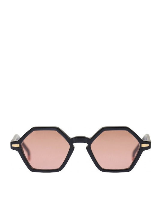 Kyme Cole Damen Sonnenbrille mit Schwarz Kunststoff Gestell und Rosa Linse