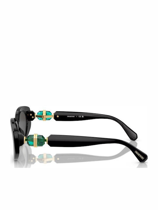 Swarovski Feminini Ochelari de soare cu Negru Cadru și Negru Lentilă SK6002 100187