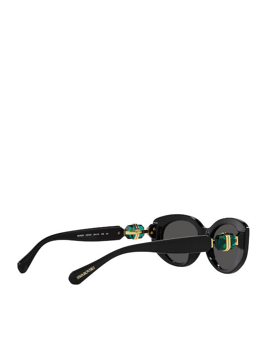 Swarovski Feminini Ochelari de soare cu Negru Cadru și Negru Lentilă SK6002 100187
