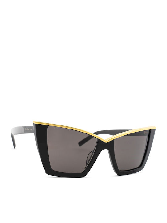 Ysl Feminini Ochelari de soare cu Negru Cadru și Negru Lentilă