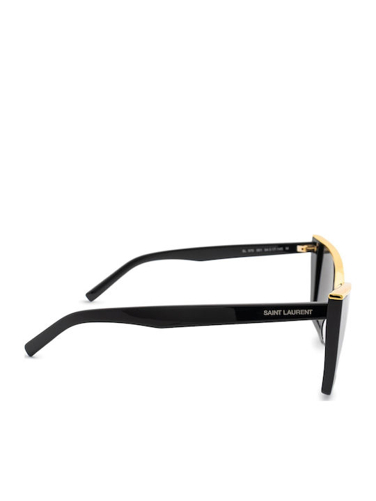 Ysl Feminini Ochelari de soare cu Negru Cadru și Negru Lentilă