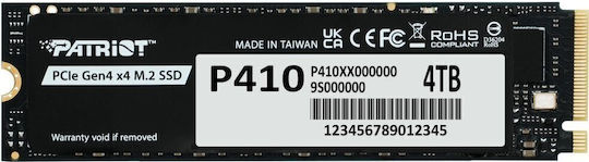 Patriot P410 SSD 4TB M.2 NVMe PCI Express 4.0 P410P4TBM28H