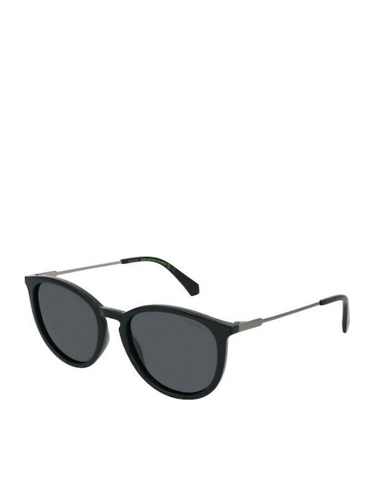 Polaroid Unisex Sunglasses with Black Frame and Gray Polarized Lens PLD4143/S/X 807/M9