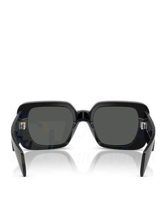 Damen Sonnenbrille mit Schwarz Kunststoff Gestell und Gray Linse