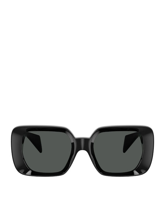 Damen Sonnenbrille mit Schwarz Kunststoff Gestell und Gray Linse