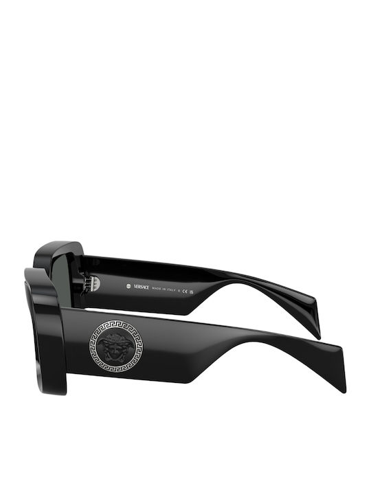 Damen Sonnenbrille mit Schwarz Kunststoff Gestell und Gray Linse
