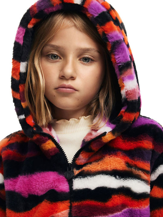 Kids' Coat with Hood Fuxia Magico Aida