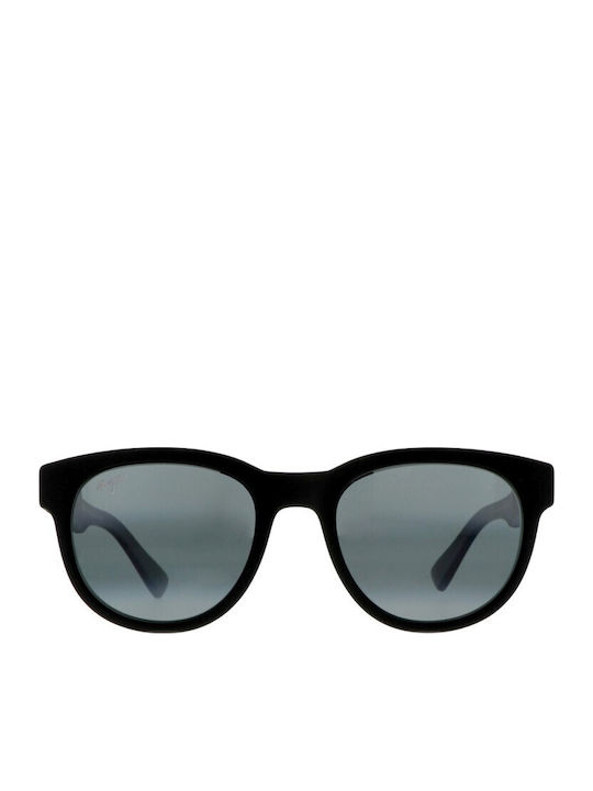 Maui Jim Ανδρικά Γυαλιά Ηλίου με Μαύρο Κοκκάλινο Σκελετό και Μαύρο Καθρέφτη Φακό 668-02