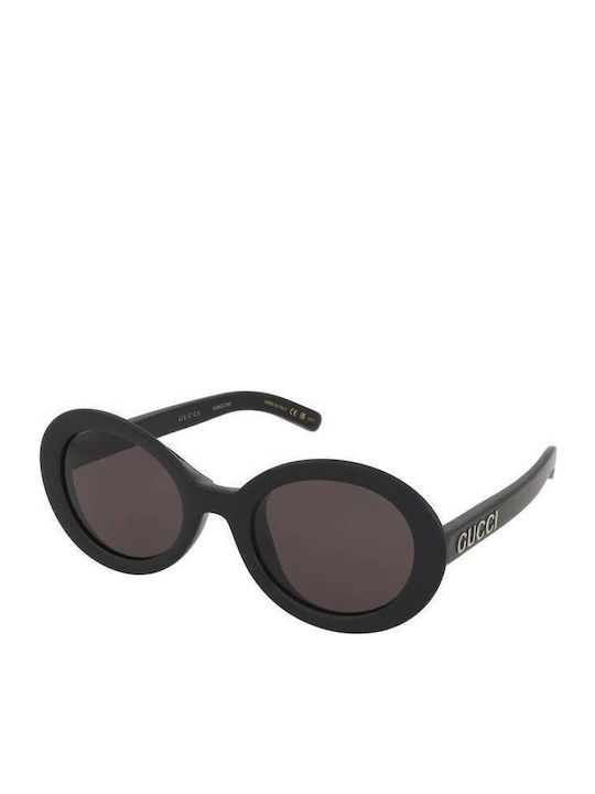 Gucci Women's Sunglasses with Black Horn-Rimmed Frame and Grey Lenses GG1722SA 001
