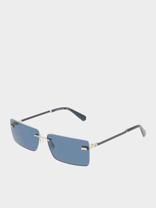 Calvin Klein Women's Sunglasses with Blue Metal Frame and Blue Lens CKJ25206S 044