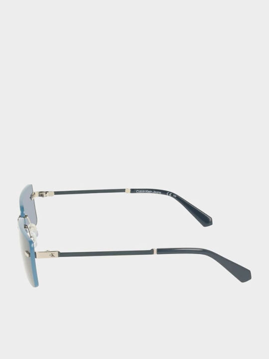 Calvin Klein Women's Sunglasses with Blue Metal Frame and Blue Lens CKJ25206S 044