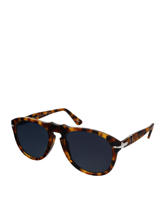 Persol PO649S 1052/S3 Unisex Sunglasses with Brown Tartaruga Plastic Frame and Blue Gradient Polarized Lens PO0649 1052S3