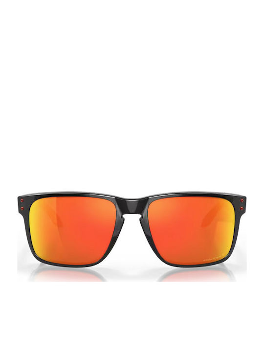 Oakley Holbrook XL Мъжки Слънчеви Очила с Черна Пластмасова Рамка и Червени Поляризирани Стъкла OO9417-08