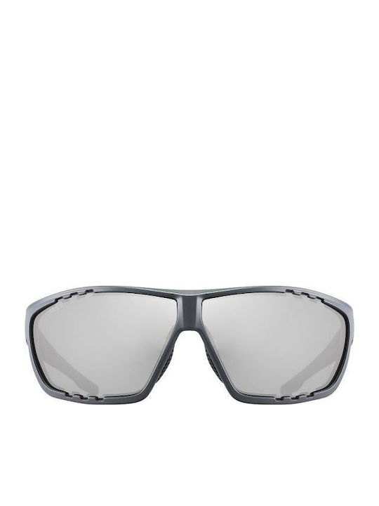 Uvex Sportstyle 706 Ανδρικά Γυαλιά Ηλίου με Μαύρο Κοκκάλινο Σκελετό και Μαύρο Καθρέφτη Φακό 5320062216