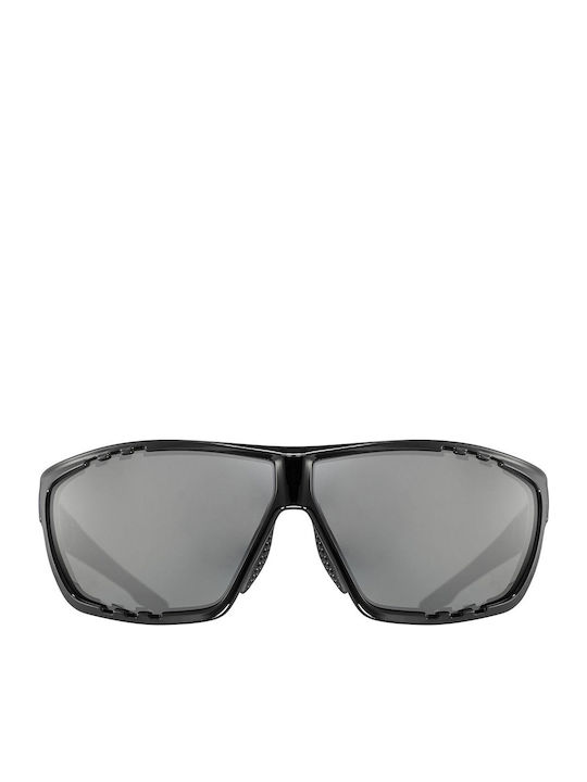 Uvex Sportstyle 706 Ανδρικά Γυαλιά Ηλίου με Μαύρο Κοκκάλινο Σκελετό και Μαύρο Καθρέφτη Φακό 5320062216