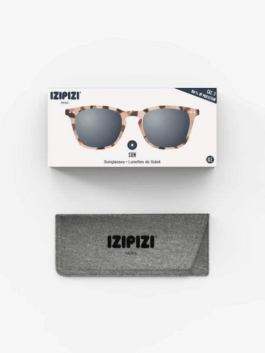 Izipizi Men's Sunglasses With Brown Tartaruga Horn-Rimmed Frame And Gray Lens