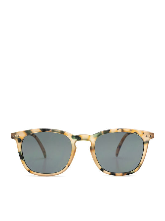 Izipizi Men's Sunglasses With Brown Tartaruga Horn-Rimmed Frame And Gray Lens