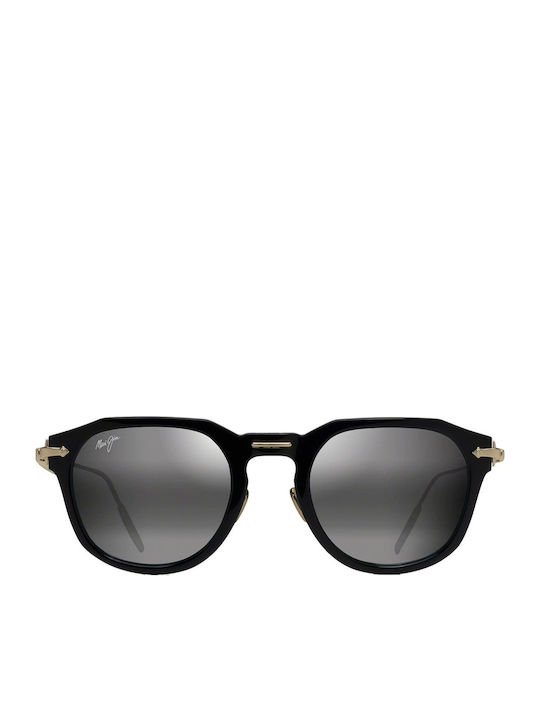 Maui Jim Alika Unisex Sunglasses with Black Frame and Gray Gradient Polarized Lens B837-02