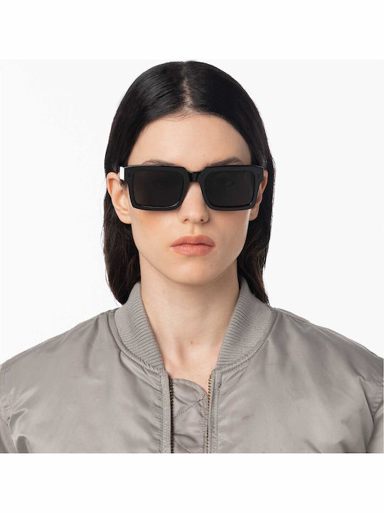 Gast Loot Unisex Sunglasses with Black Plastic Frame and Black Lens LT01