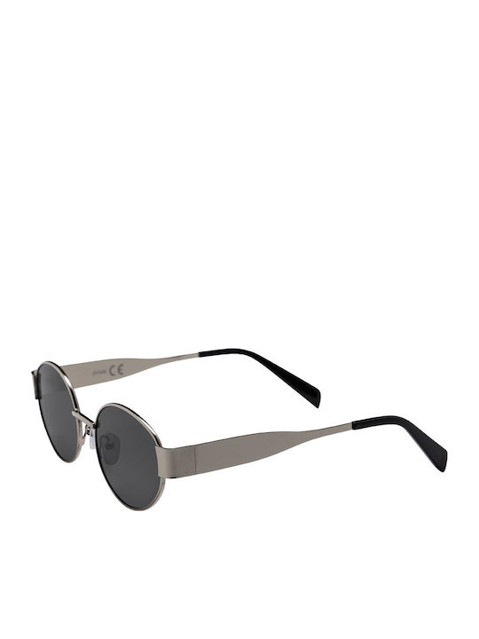 Pervedere Unisex Sunglasses with Gold Metallic Frame and Black Lens 4235-02