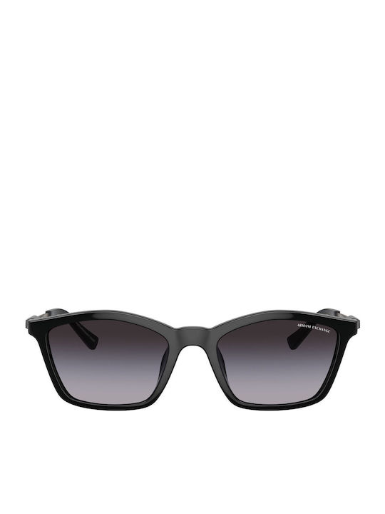 Armani Exchange Men's Sunglasses with Black Frame and Gray Gradient Lens
