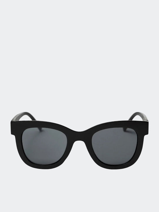 Chpo Women's Sunglasses with Black Plastic Frame and Black Lens 16131XX