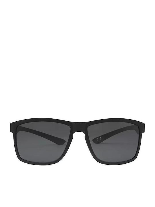 Polareye TR083 Men's Sunglasses with Black Plastic Frame and Black Polarized Lens