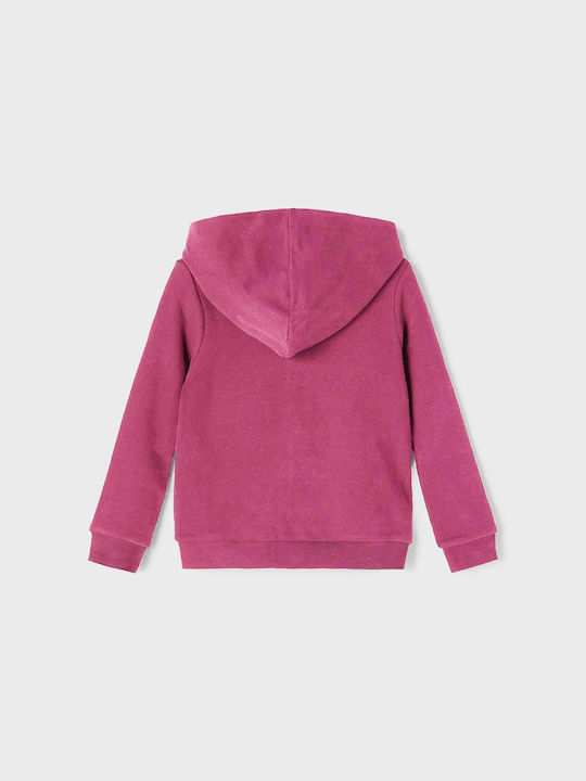 Kids Sweatshirt Cardigan with Hood and Pockets Pink