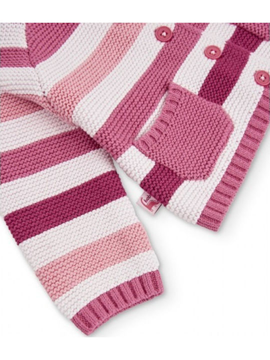 Cardigan pentru copii Tricotat Roz