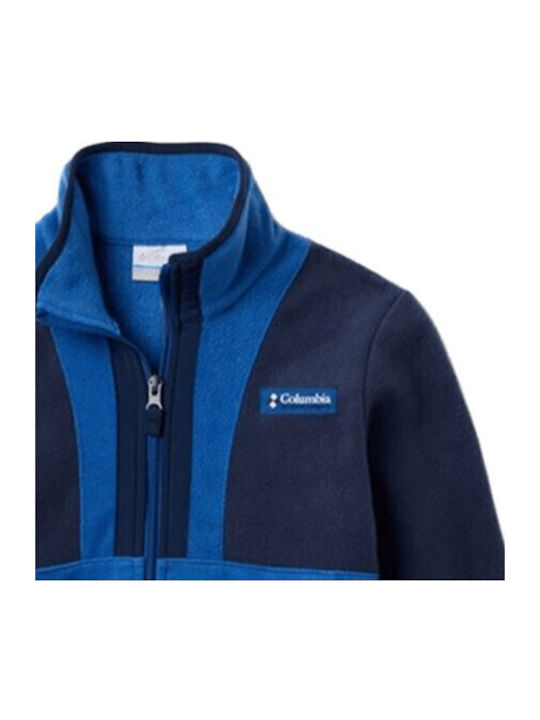 Kids Cardigan Fleece Collegiate Navy, Mountain Blue Full Full