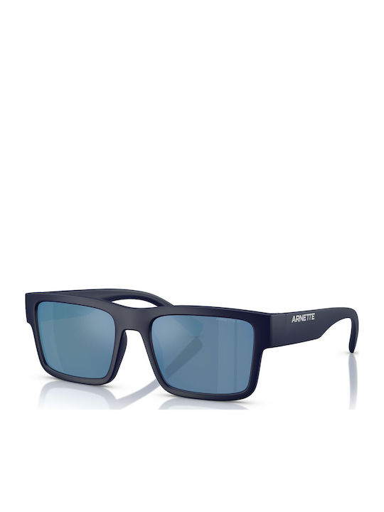 Arnette Men's Sunglasses with Navy Blue Plastic Frame and Blue Mirror Lens AN4344 275922