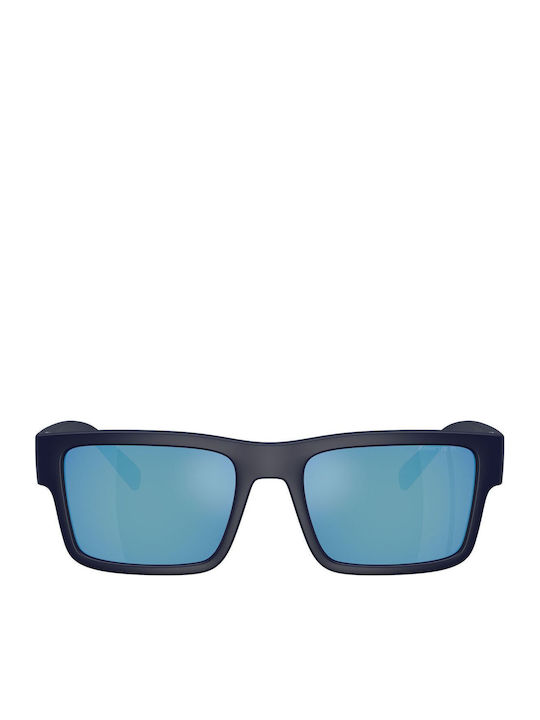 Arnette Men's Sunglasses with Navy Blue Plastic Frame and Blue Mirror Lens AN4344 275922