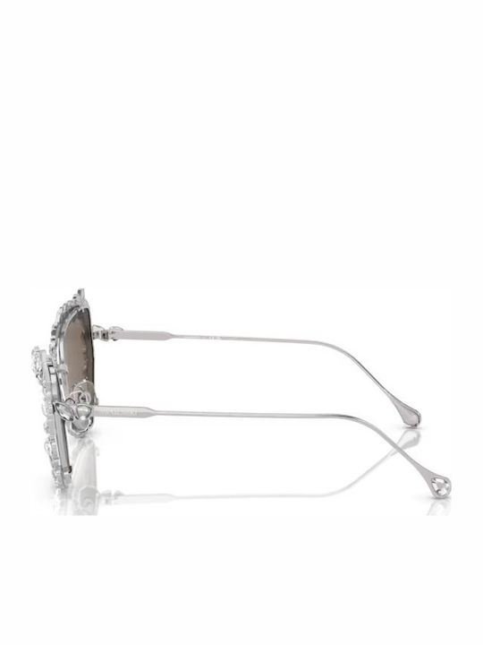 Swarovski Дамски Слънчеви очила с Сребрист Рамка и Сив Леща SK7011 4001AP