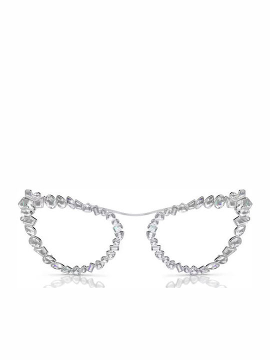 Swarovski Дамски Слънчеви очила с Сребрист Рамка и Сив Леща SK7011 4001AP