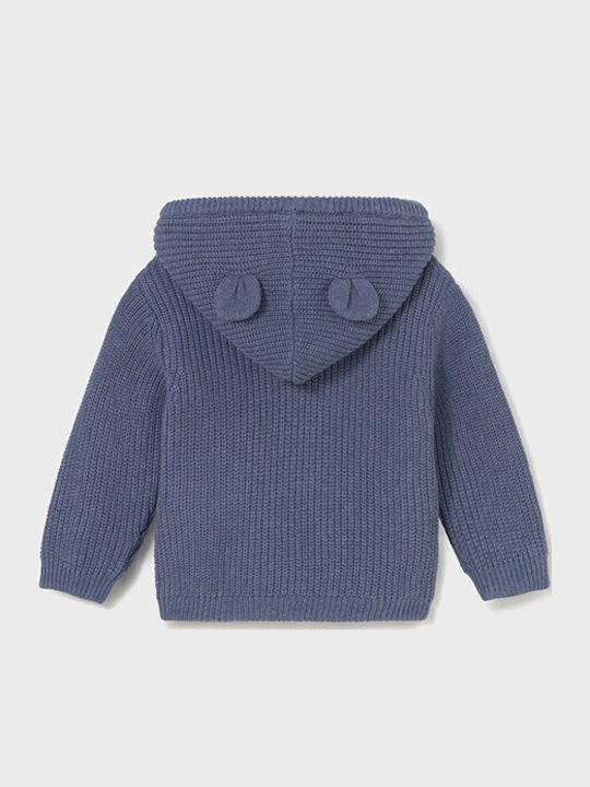 Kids Cardigan with Hood Blue