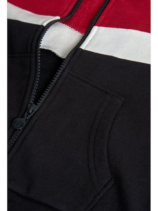 Παιδική Ζακέτα Φούτερ Fleece με Κουκούλα Μαύρο