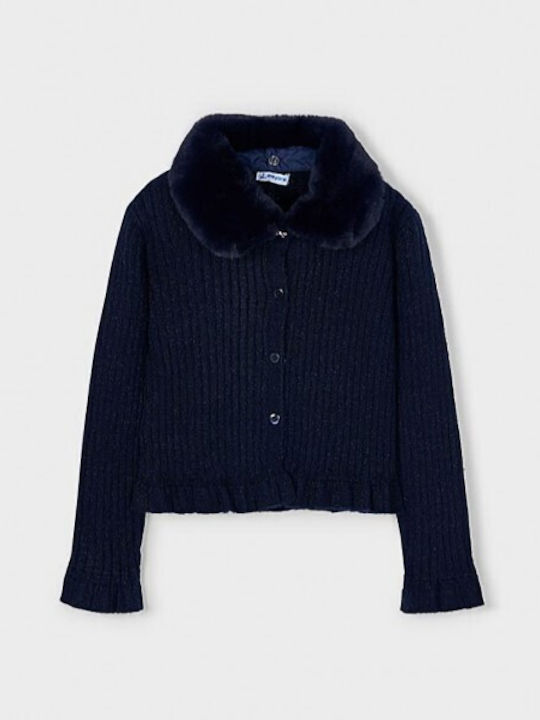 Kids Cardigan Knitted Navy Blue