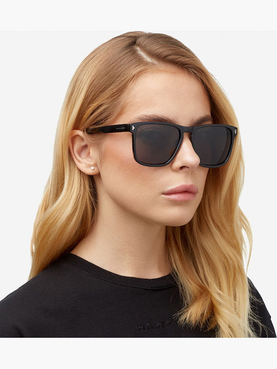 Hawkers Dust Unisex Γυαλιά Ηλίου με Μαύρο Κοκκάλινο Σκελετό και Μαύρο Polarized Φακό HDUS23BBTP