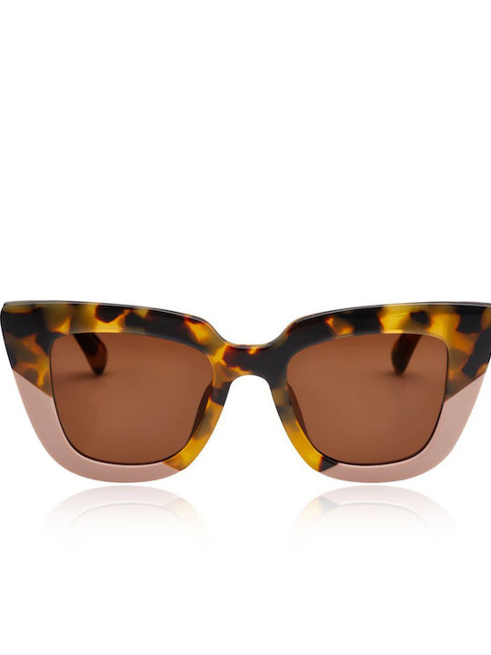 Oscar & Frank Fairfax Damen Sonnenbrille mit Kunststoff Gestell Tiger Tort Pale Blush