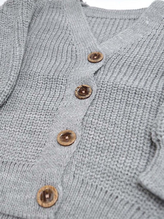 Kinderstrickjacke Gestrickt grau